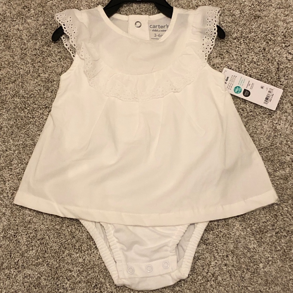Carter’s White dress sunsuit - NWT